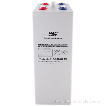 Solar Battery Opzv Battery Opzv Tubular Gel Battery Opg2-1200 (2V1200ah)